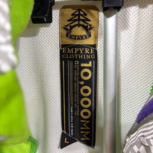 Empyre Clothing 10,000 MM Waterproof Ski Snowboard Coat Jacket Size L Neon Green - Picture 2 of 14